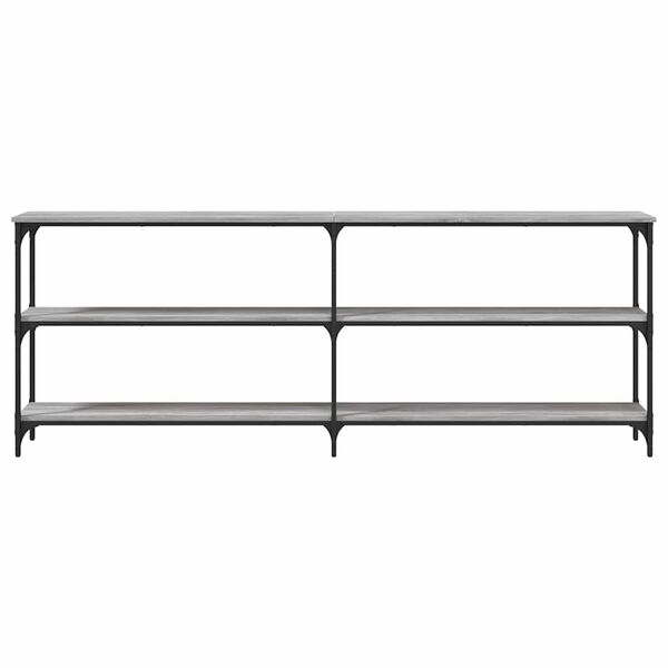 vidaXL Console Table Grey sonoma Engineered wood, metal Large
