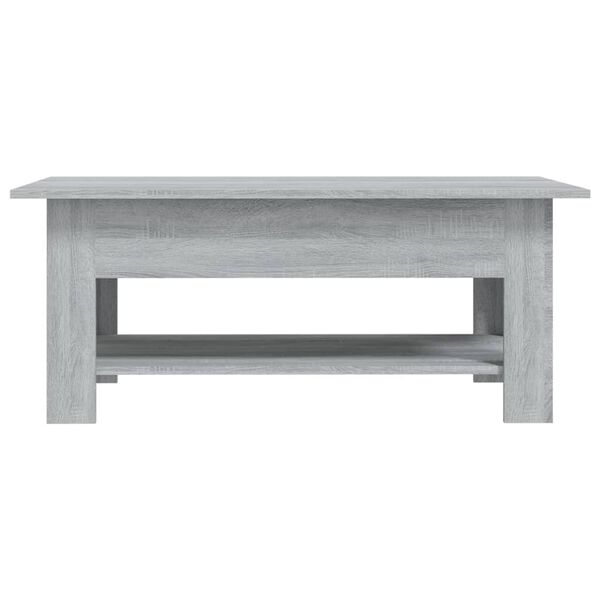 vidaXL Coffee Table Grey Sonoma Engineered Wood 40.2 x 21.7 x 16.5 in
