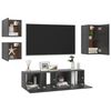 vidaXL TV Cabinet Set Set of 5 Grey Engineered wood TV Cabinet Set