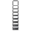 vidaXL Shoe Rack Black Non-Woven Fabric, Powder-Coated Steel, Plastic Tall