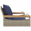 vidaXL Patio Swing Bench Gray, Navy Blue PE Rattan 2 Seater Seats Many