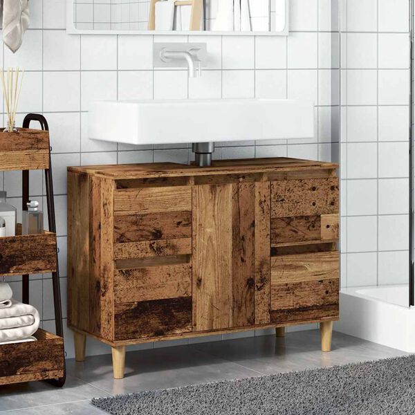 vidaXL Sink Cabinet Vintage wood Engineered wood Medium Sink Cabinet