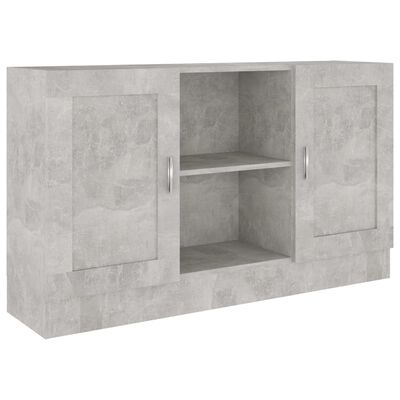 vidaXL Sideboard Concrete Gray 47.2"x12"x27.6" Engineered Wood