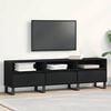 vidaXL TV Cabinet Black Oak 59.06 x 11.81 x 17.52 in Engineered Wood