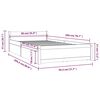 vidaXL Bed Frame without Mattress with Drawers 90 x 78.7 " (815029+814984)
