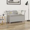 vidaXL Bench Grey Solid fir wood, engineered wood Medium Bench