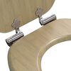 vidaXL WC Toilet Seats 2 pcs with Soft Close Lids MDF Bamboo Design (2x143926)