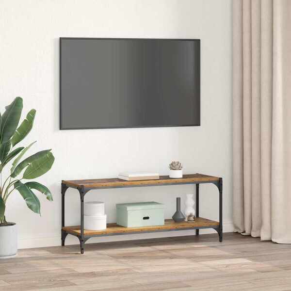 vidaXL TV Cabinet Old Wood 39.37 x 12.99 x 16.14 in