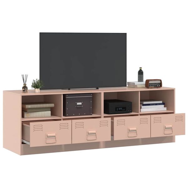 vidaXL TV Cabinet Set of 2 Pink Cold-rolled steel Medium TV Cabinet