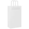 vidaXL Paper Bags 50 pcs with Handles White 21x11x36 cm