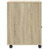 vidaXL Printer Stand with Wheels Sonoma Oak 23.6"x19.7"x26.4"