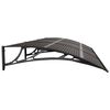 vidaXL Door Canopy Black Polycarbonate 118.1 x 39.4 in Durable