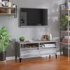 vidaXL TV Cabinet Gray sonoma Engineered wood, metal Medium TV Cabinet