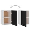 vidaXL Hanging Cabinet Black Engineered wood Medium Hanging Cabinet