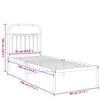 vidaXL Bed Frame Black Steel Small Single Bed Frame Rectangular