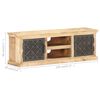 vidaXL TV Cabinet Natural brown and black