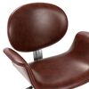vidaXL Office Chair Brown Faux leather, metal Medium Swivel
