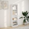vidaXL Bookcase White Engineered wood Tall Bookcase Rectangular
