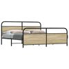 vidaXL Bed Frame Sonoma Oak Steel, Engineered Wood Full Bed