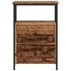vidaXL Bedside Cabinet Old wood Engineered wood, metal Medium