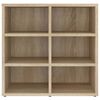 vidaXL Shoe Cabinet Set of 2 Sonoma oak Engineered wood Medium