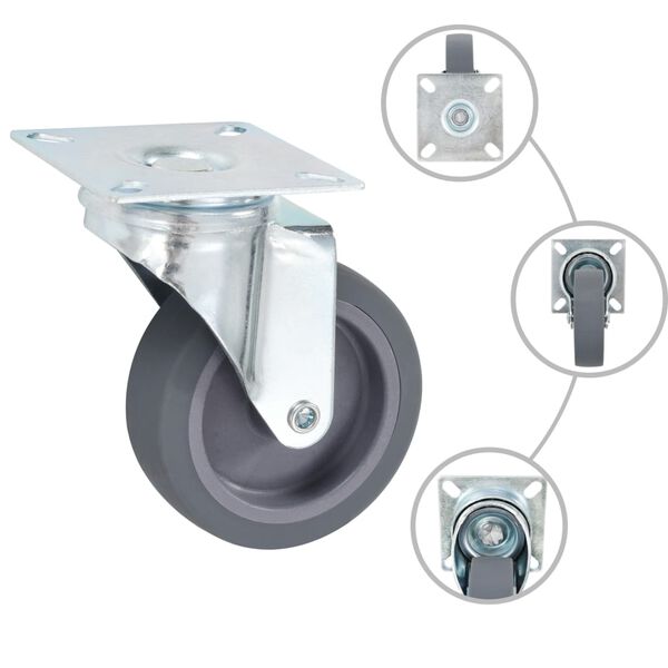 vidaXL Swivel Casters 4 pcs 2.95 "