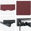 vidaXL Retractable Awning Manual Burgundy 118.11 x 98.43 in