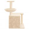 vidaXL Cat Tree Cream Engineered wood, Plush, Sisal