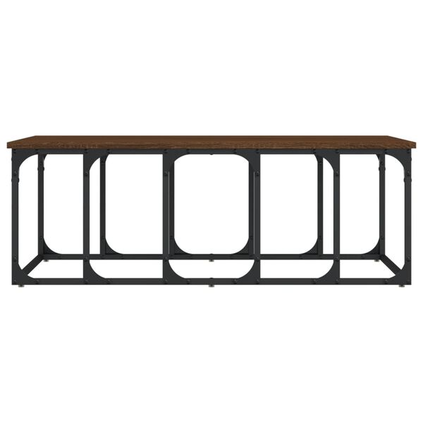 vidaXL Coffee Table Brown Oak Engineered wood, metal