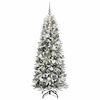 vidaXL Artificial Christmas Tree with 300 LEDs White 70.87 in