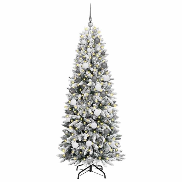 vidaXL Artificial Christmas Tree with 300 LEDs White 70.87 in