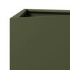 vidaXL Garden Planter Set of 2 Olive green Steel Large Durable