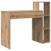 vidaXL Desk Artisan Oak 39.37 x 15.75 x 35.43 in Engineered Wood