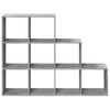 vidaXL Room Divider Bookcase Concrete grey Engineered wood Medium
