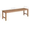 vidaXL Patio Bench with Green Cushion 59.1" Solid Teak Wood