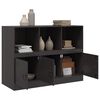 vidaXL Sideboard Black Cold-rolled steel Medium Storage Sideboard