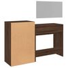 vidaXL Dressing Table Set Brown oak Engineered wood, glass Regular
