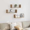 vidaXL Wall Shelves 3 pcs Artisian Oak 22.8x7.1x7.1" Engineered Wood
