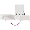 vidaXL 8 Piece Patio Lounge Set with Cushions White Solid Wood Pine