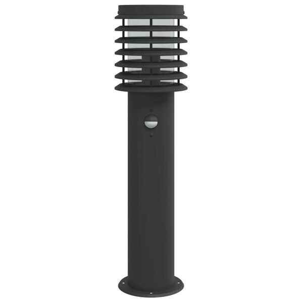 vidaXL Outdoor Floor Lamp Set of 3 Black Stainless steel 24 in high