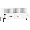 vidaXL TV Cabinet White Engineered Wood, Iron Medium TV Cabinet