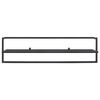vidaXL Towel Rack Black Iron 37.4 in x 9.8 in x 8.7 in Towel Rack