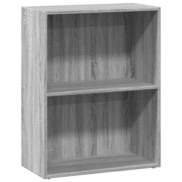 vidaXL Bookcase Grey Sonoma Engineered wood Compact Bookcase