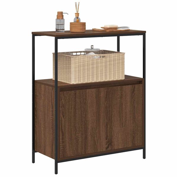 vidaXL Bathroom Cabinet Brown Oak Engineered wood Medium Adjustable Feet