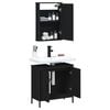 vidaXL Bathroom Furniture Set Black Engineered wood