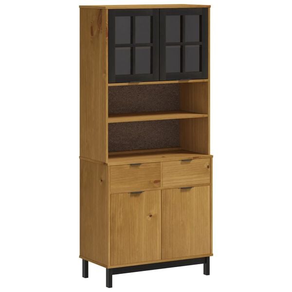 vidaXL Highboard Brown and black