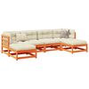 vidaXL Outdoor Sofa Set Wax brown Solid pine wood Large Modular