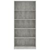 vidaXL Book Cabinet Concrete Grey Engineered Wood Medium Book Cabinet
