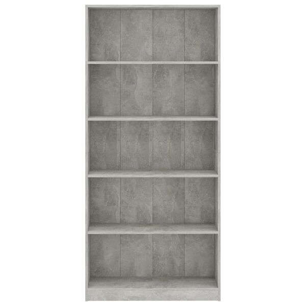 vidaXL Book Cabinet Concrete Grey Engineered Wood Medium Book Cabinet