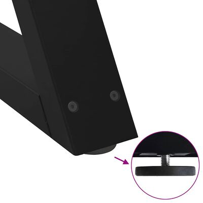 Close-up underside of leg with wheel/foot adjuster